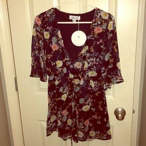 NTW Navy Floral Romper